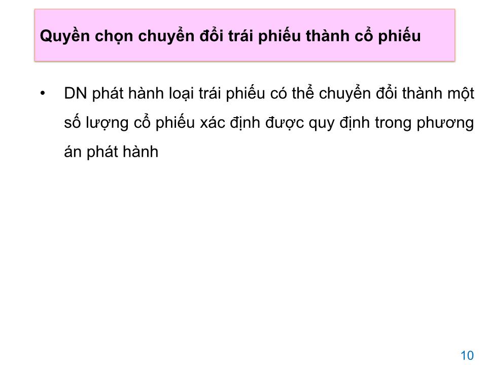 Bài giảng Kế toán tài chính 1 - Chương 6: Kế toán vốn chủ sở hữu - Đại học Mở thành phố Hồ Chí Minh trang 10