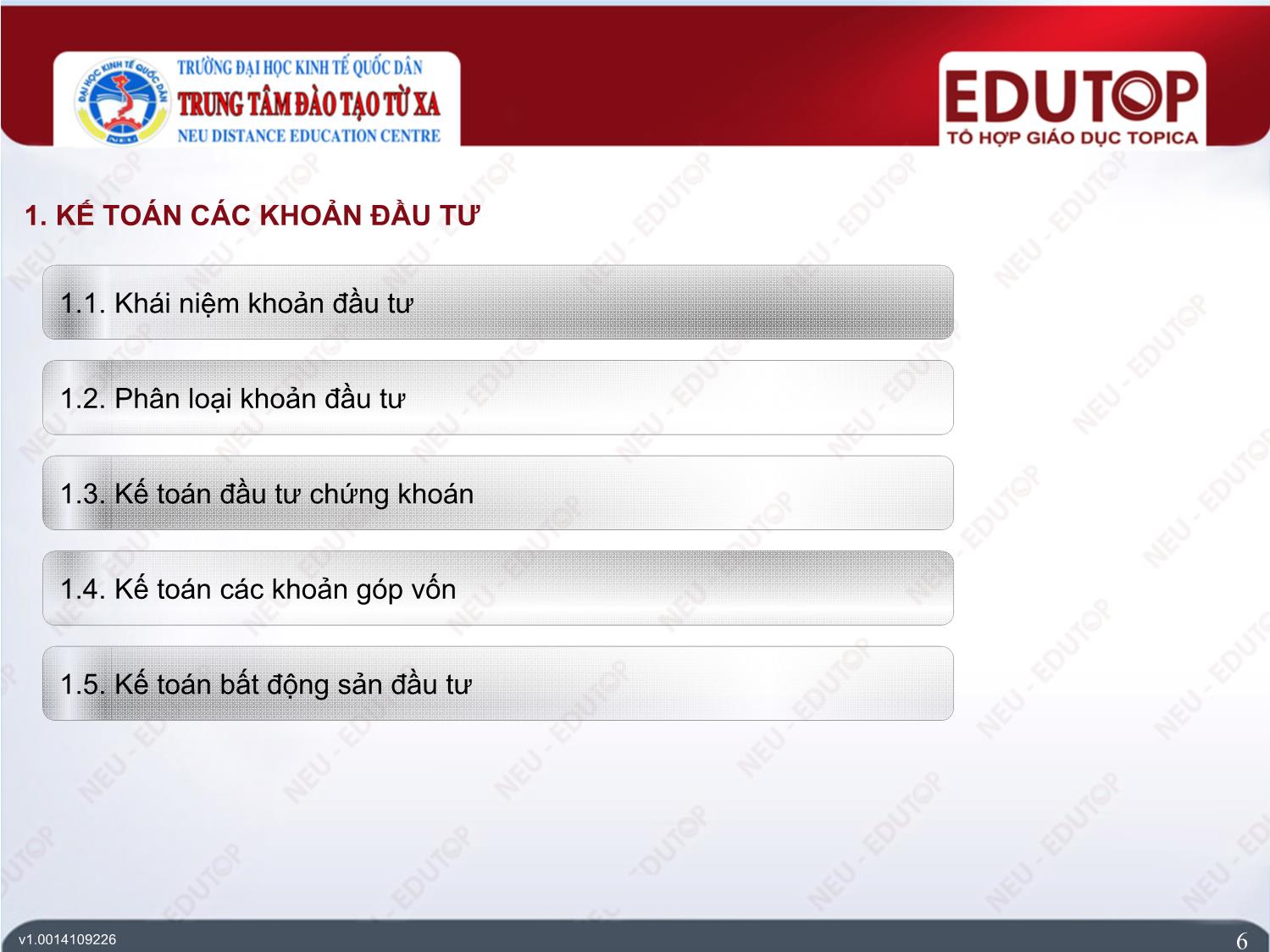 Bài giảng Kế toán tài chính 2 - Bài 2: Kế toán các khoản đầu tư và dự phòng - Đặng Thị Thúy Hằng trang 6