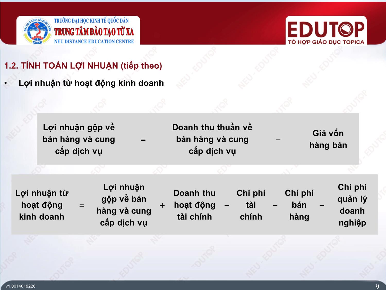 Bài giảng Kế toán tài chính 2 - Bài 3: Kế toán xác định lợi nhuận và phân phối lợi nhuận - Đặng Thị Thúy Hằng trang 9