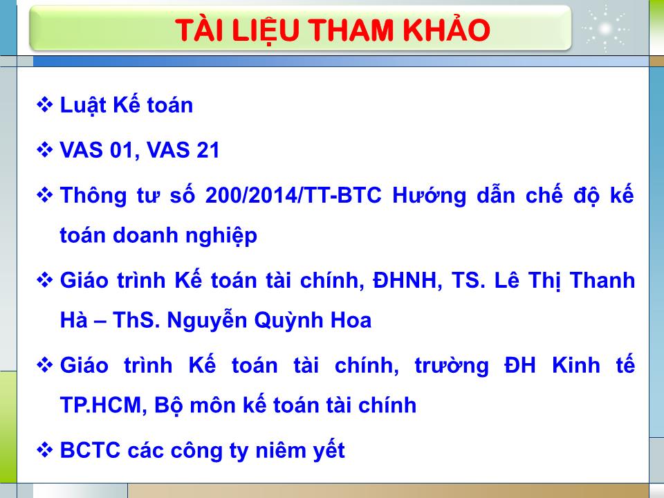 Bài giảng Kế toán tài chính - Chương 9: Báo cáo tài chính trang 3