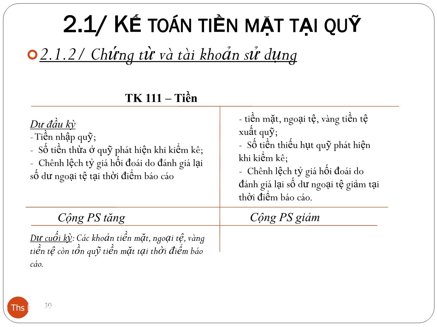 Bài giảng Kế toán tài chính doanh nghiệp 2 - Chương 2: Kế toán vốn bằng tiền - Hồ Thị Thanh Ngọc trang 4