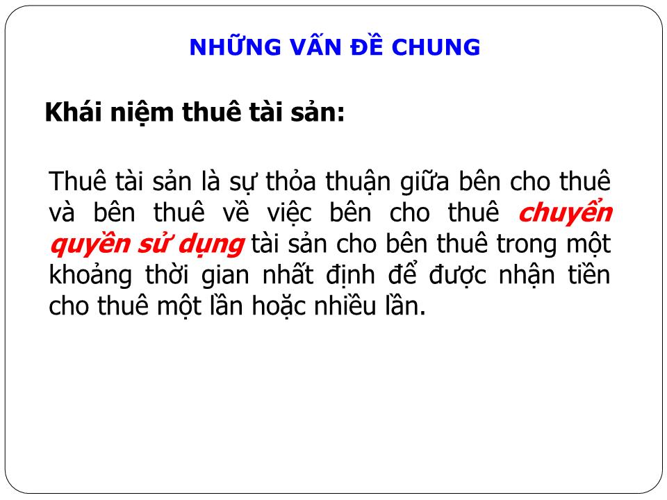 Bài giảng Kế toán tài chính doanh nghiệp nâng cao - Chương 2: Kế toán thuê tài sản trang 3