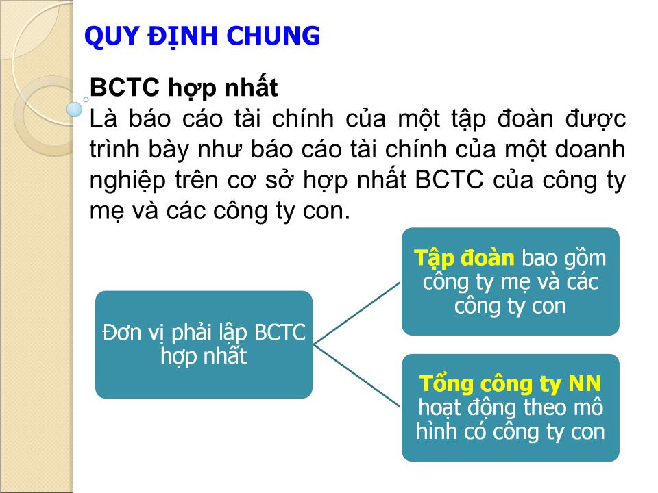 Bài giảng Kế toán tài chính doanh nghiệp (Phần 4) - Chương 4: Báo cáo tài chính hợp nhất - Nguyễn Thị Thanh Thủy trang 5