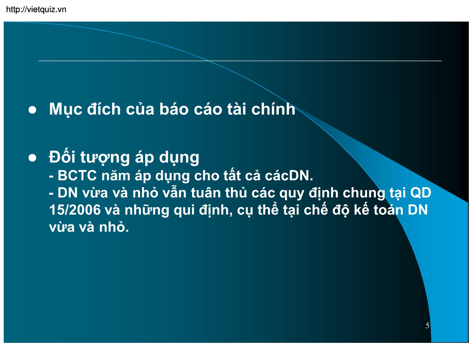 Bài giảng Kế toán thuế doanh nghiệp - Chương 15: Hệ thống Báo cáo tài chính trang 2