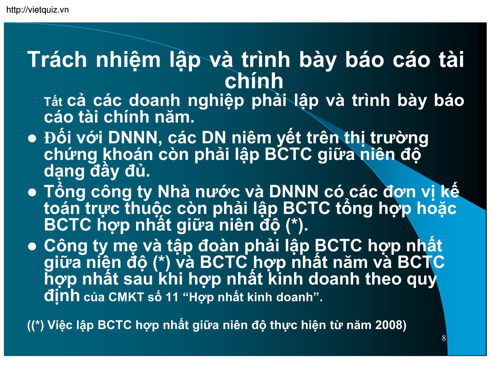 Bài giảng Kế toán thuế doanh nghiệp - Chương 15: Hệ thống Báo cáo tài chính trang 5