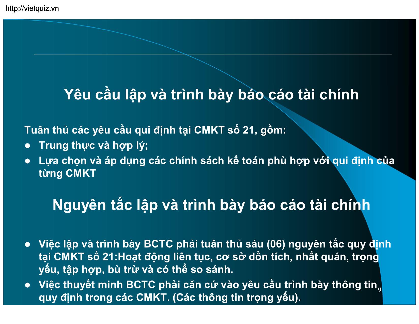 Bài giảng Kế toán thuế doanh nghiệp - Chương 15: Hệ thống Báo cáo tài chính trang 6