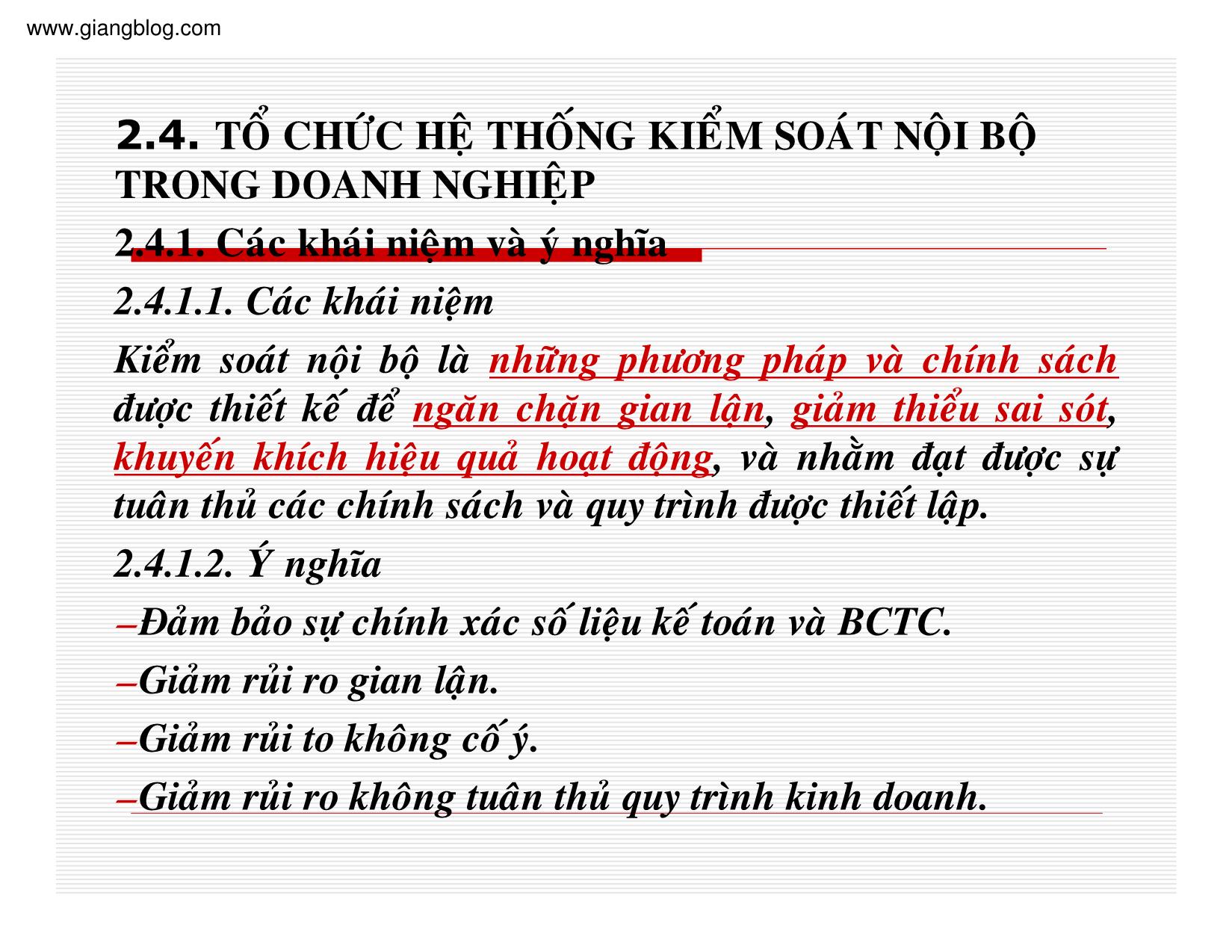 Bài giảng Kế toán thuế doanh nghiệp - Chương 2: Tổ chức bộ máy và mô hình kế toán trong doanh nghiệp trang 9