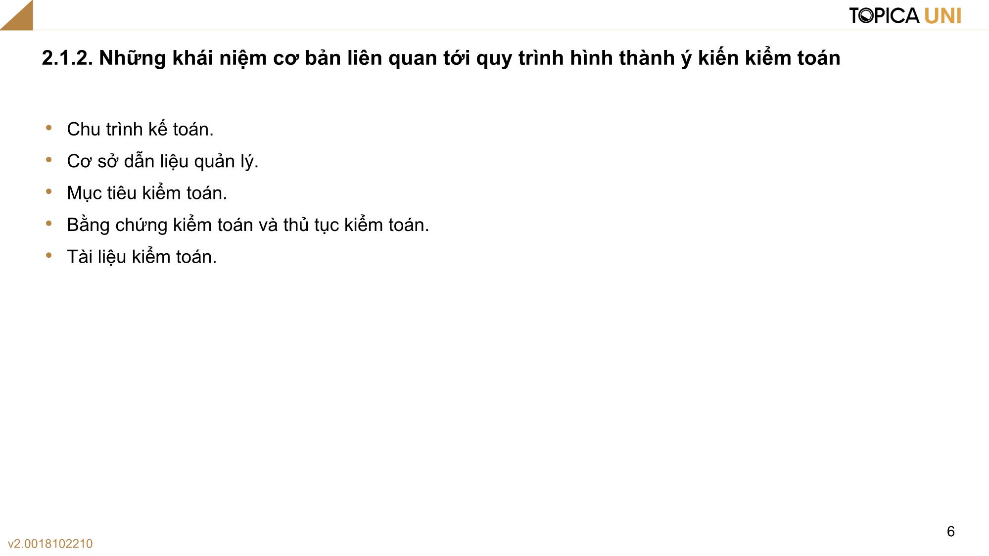 Bài giảng Kiểm toán - Bài 2: Quy trình hình thành ý kiến kiểm toán - Phan Trung Kiên trang 6