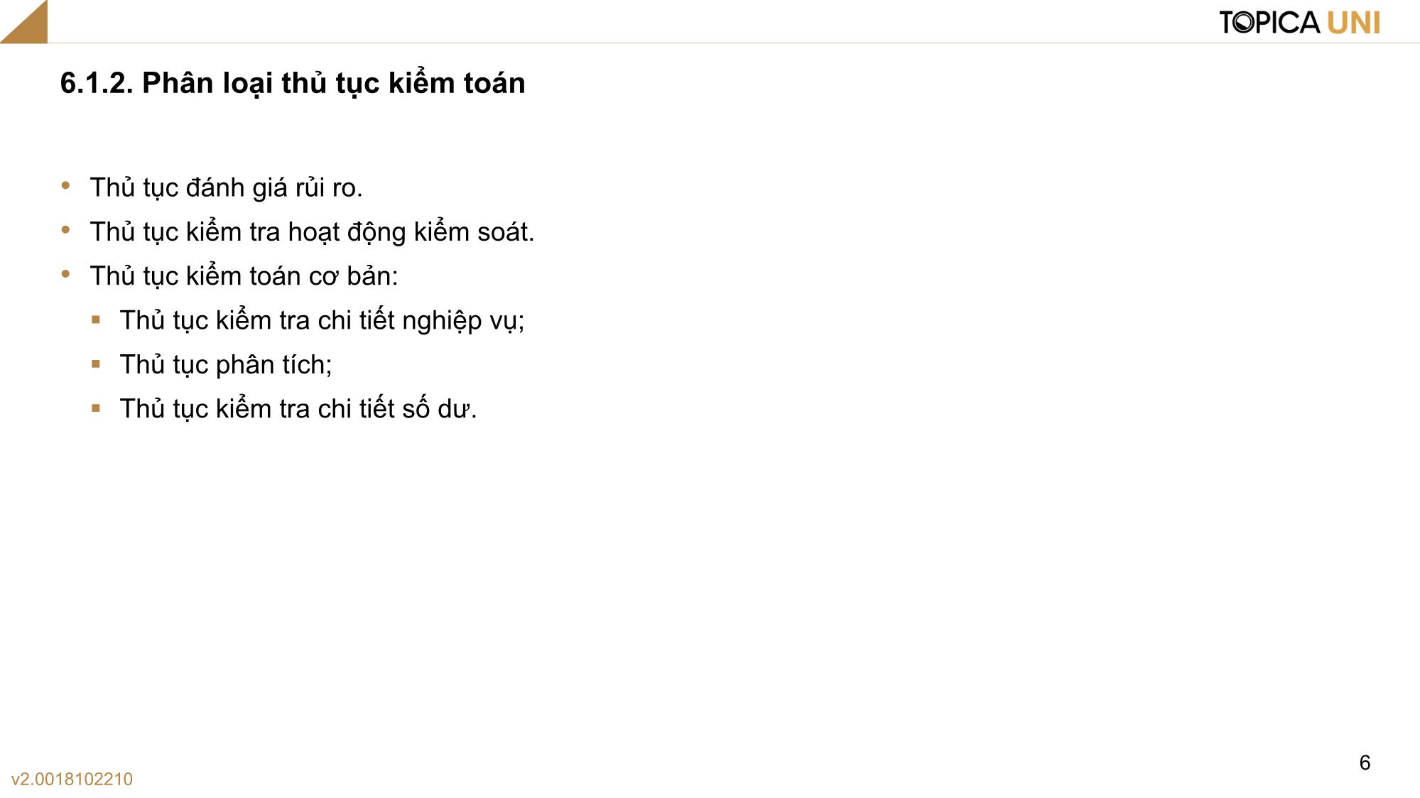 Bài giảng Kiểm toán - Bài 6: Chiến lược và chương trình kiểm toán - Phan Trung Kiên trang 6