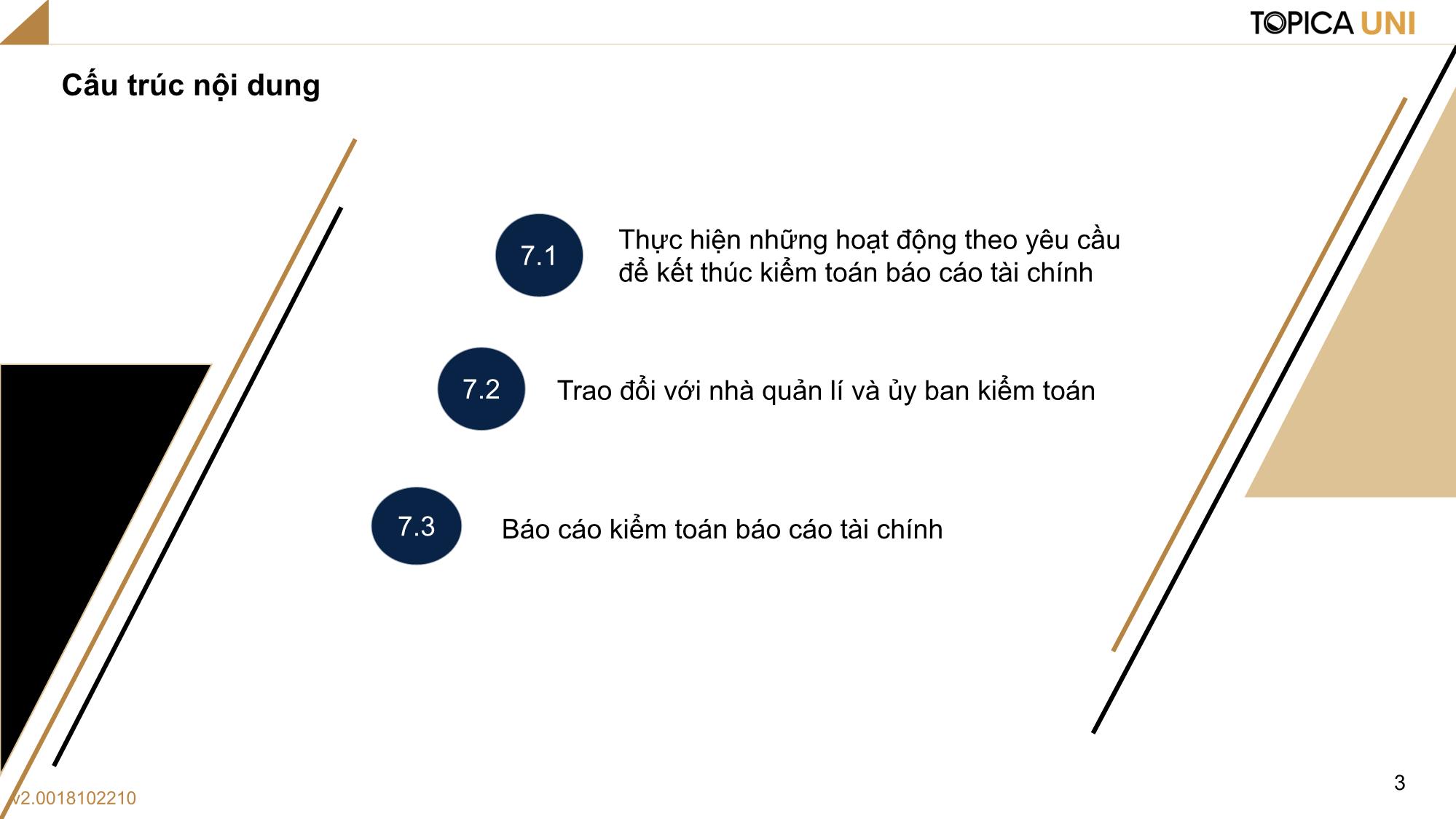 Bài giảng Kiểm toán - Bài 7: Kết thúc kiểm toán Báo cáo tài chính - Phan Trung Kiên trang 3