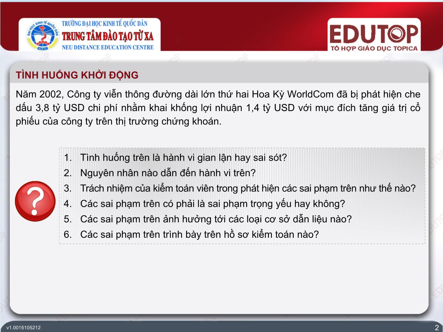 Bài giảng Kiểm toán căn bản - Bài 3: Các khái niệm cơ bản thuộc nội dung kiểm toán - Tạ Thu Trang trang 2