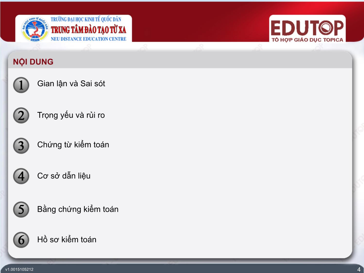 Bài giảng Kiểm toán căn bản - Bài 3: Các khái niệm cơ bản thuộc nội dung kiểm toán - Tạ Thu Trang trang 4