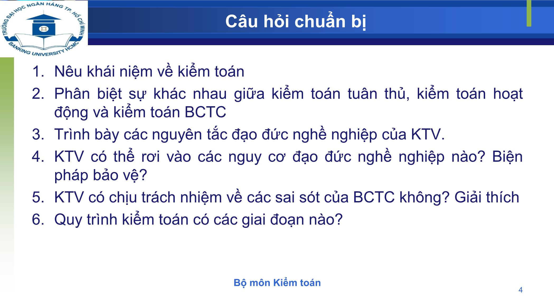 Bài giảng Kiểm toán - Chương 1: Tổng quan về kiểm toán trang 4