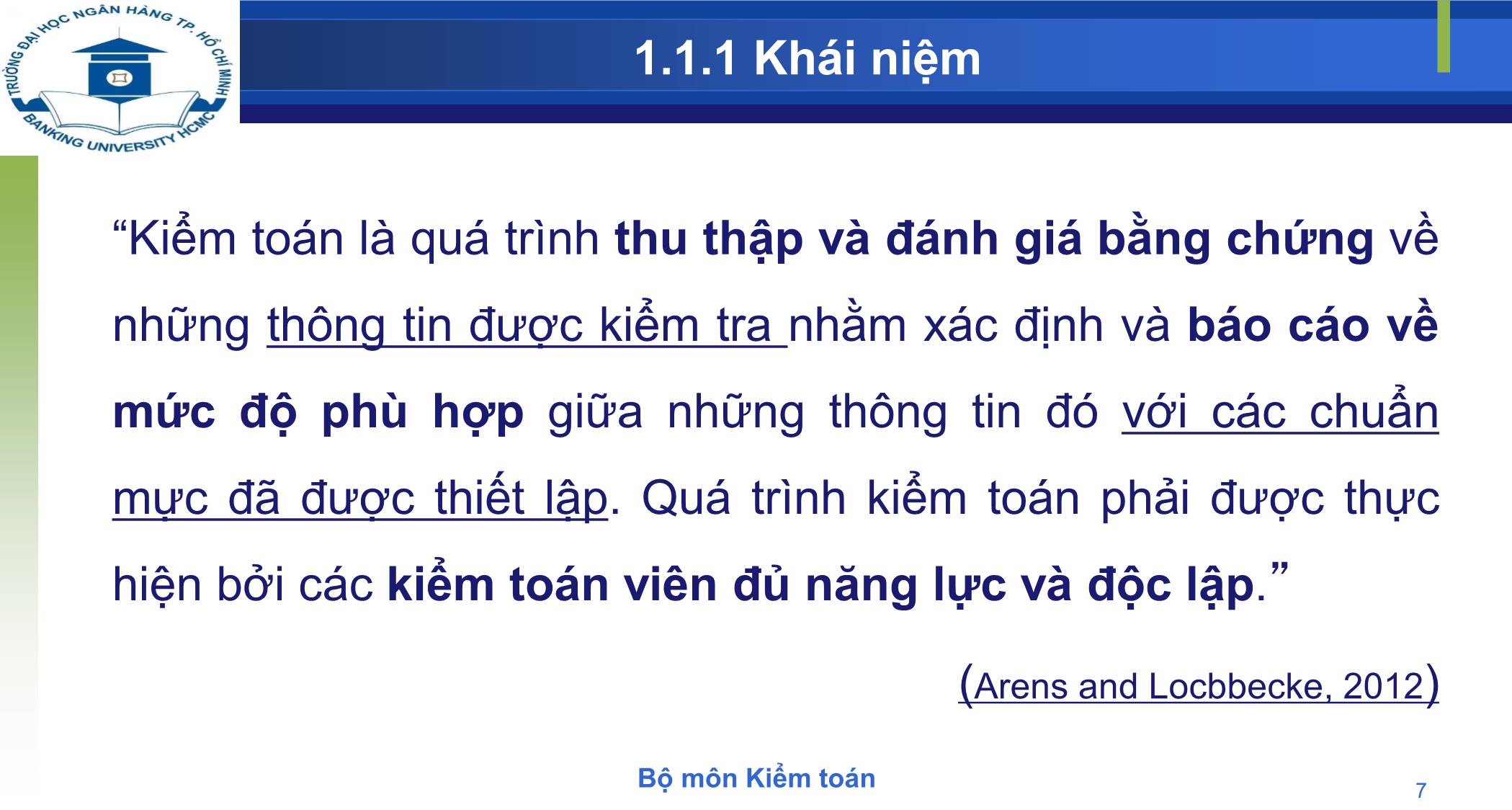 Bài giảng Kiểm toán - Chương 1: Tổng quan về kiểm toán trang 7