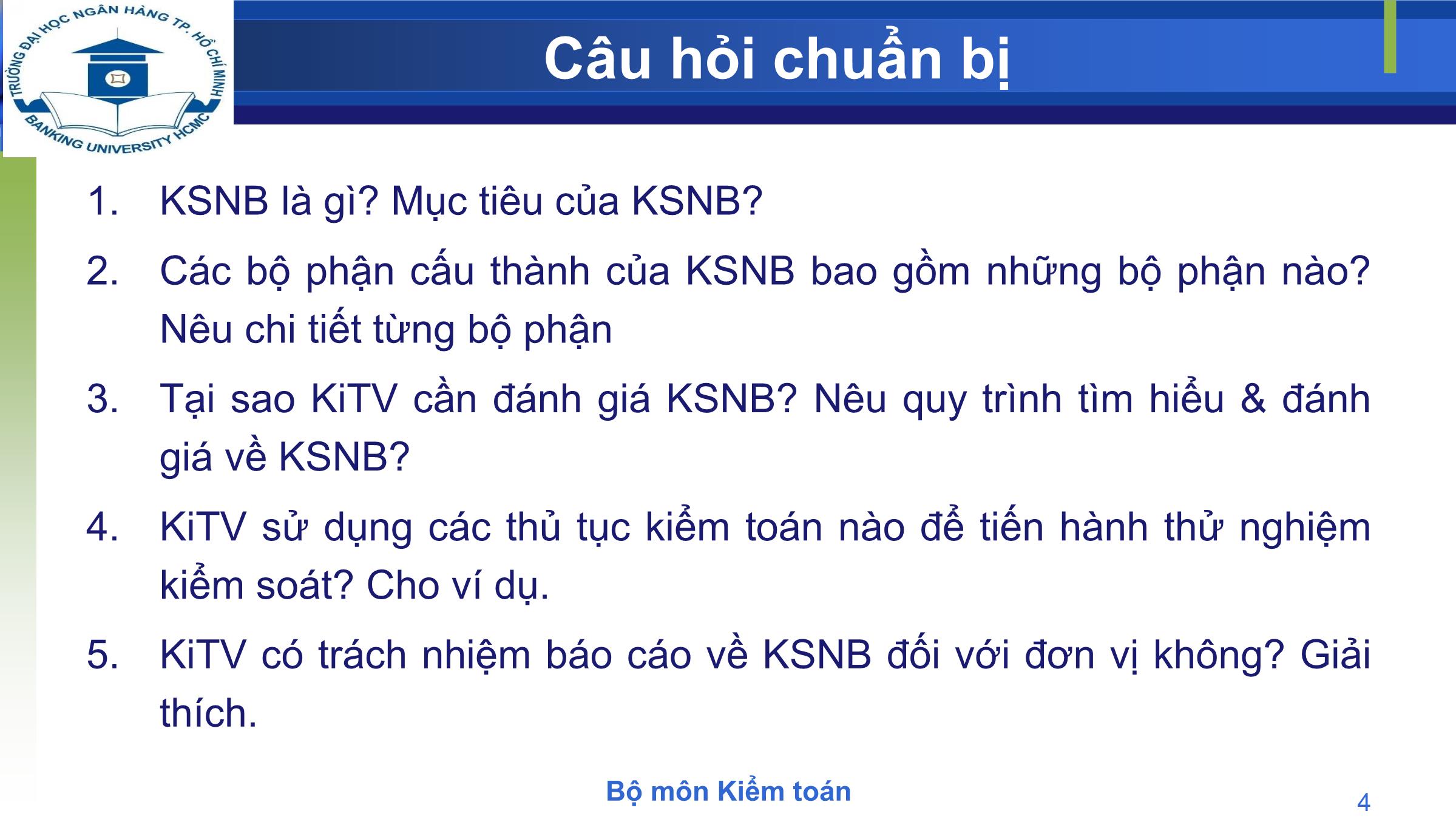 Bài giảng Kiểm toán - Chương 2: Kiểm soát nội bộ trang 4