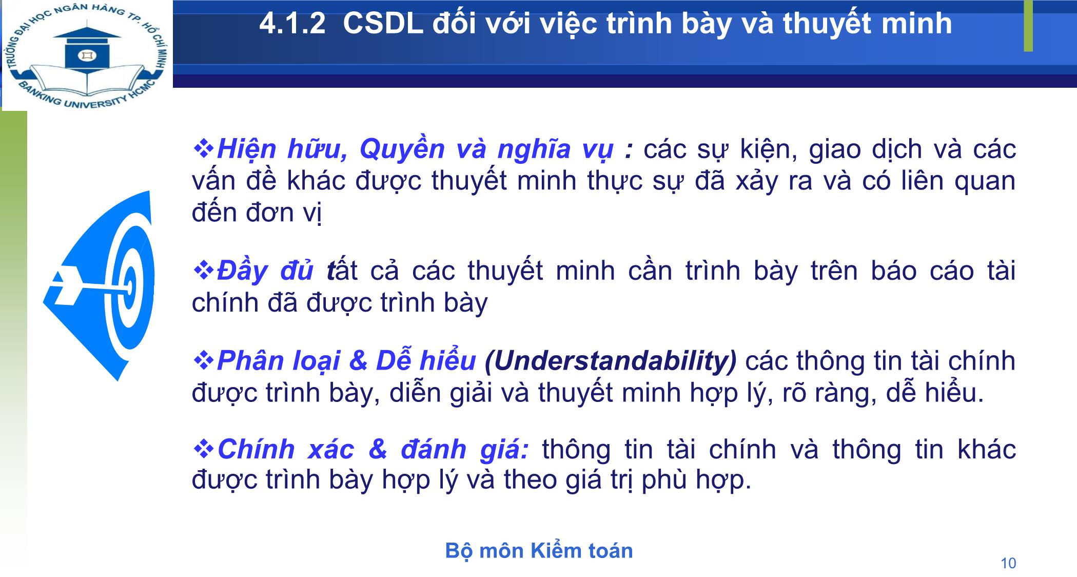 Bài giảng Kiểm toán - Chương 4: Thực hiện các thử nghiệm kiểm toán trang 10