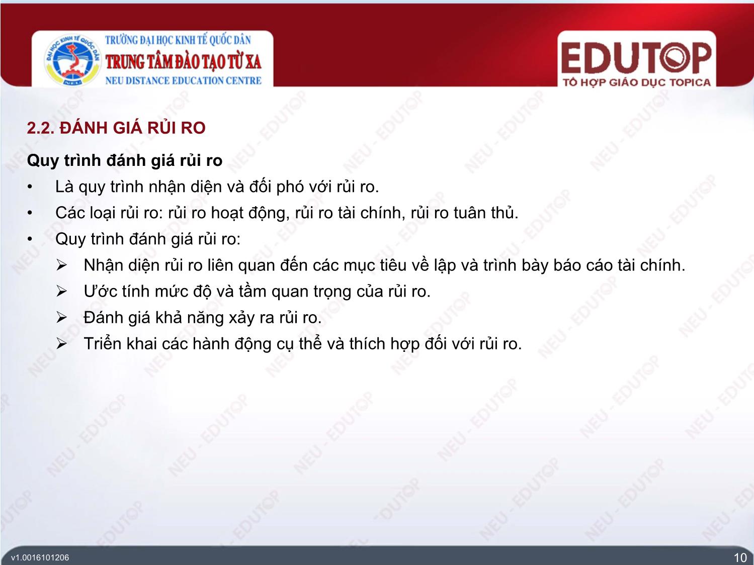 Bài giảng Kiểm toán tài chính - Bài 2: Đánh giá kiểm soát nội bộ - Bùi Thị Minh Hải trang 10