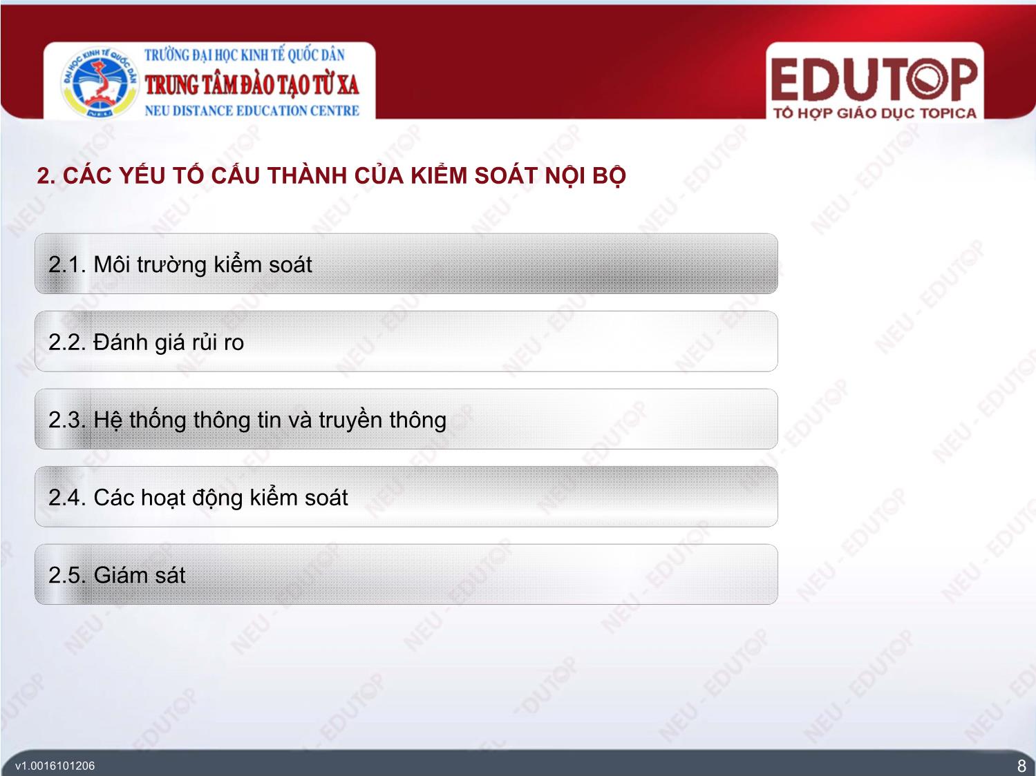 Bài giảng Kiểm toán tài chính - Bài 2: Đánh giá kiểm soát nội bộ - Bùi Thị Minh Hải trang 8