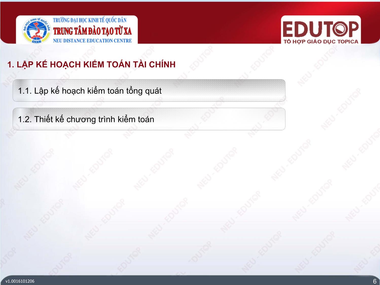 Bài giảng Kiểm toán tài chính - Bài 3: Quy trình kiểm toán tài chính - Đoàn Thanh Nga trang 6