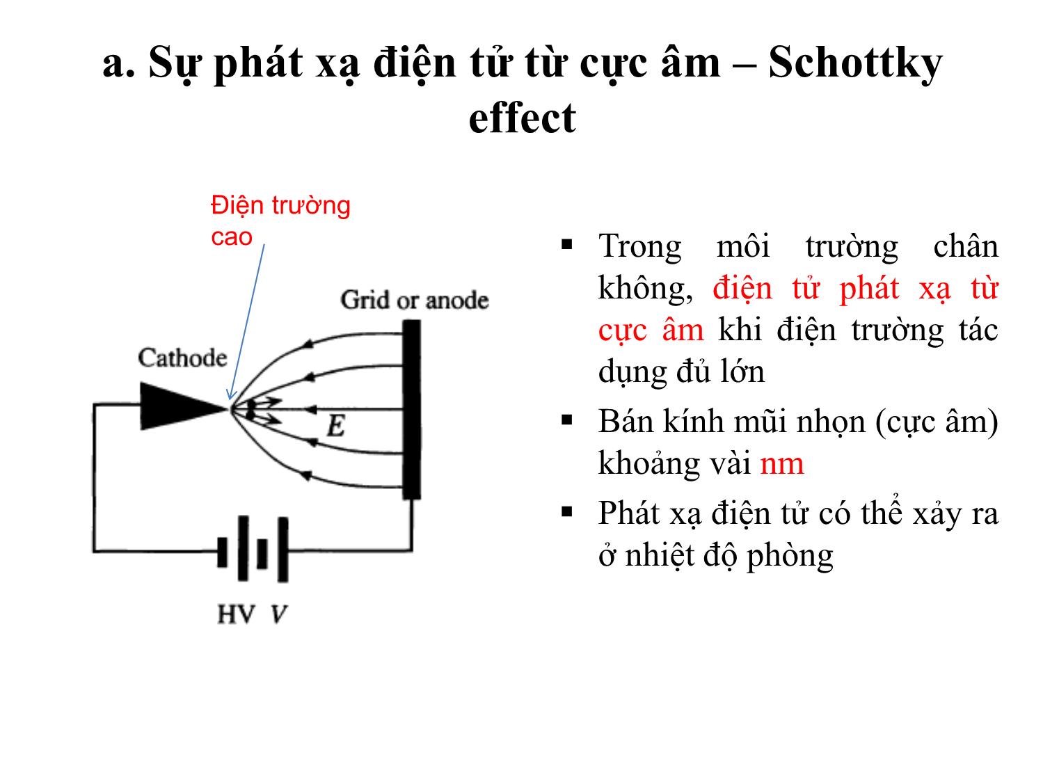 Bài giảng Kỹ thuật cao áp - Chương 5: Phóng điện trong chân không trang 7