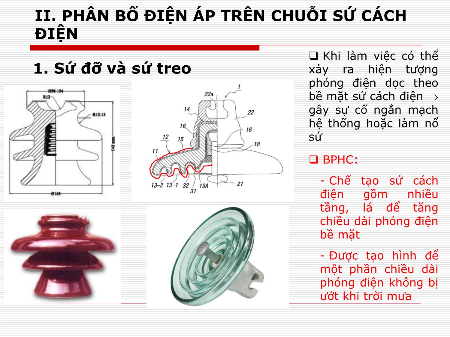 Bài giảng Kỹ thuật cao áp - Chương 9: Hệ thống cách điện khí, rắn trang 9