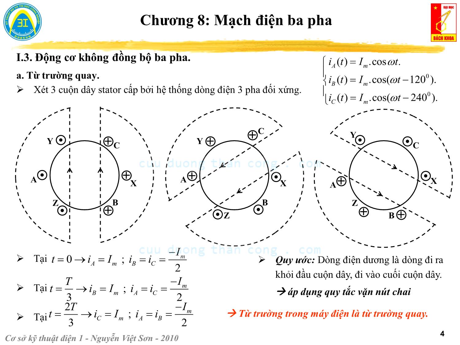 Bài giảng Kỹ thuật điện 1 - Chương 8: Mạch điện ba pha - Nguyễn Việt Sơn trang 4