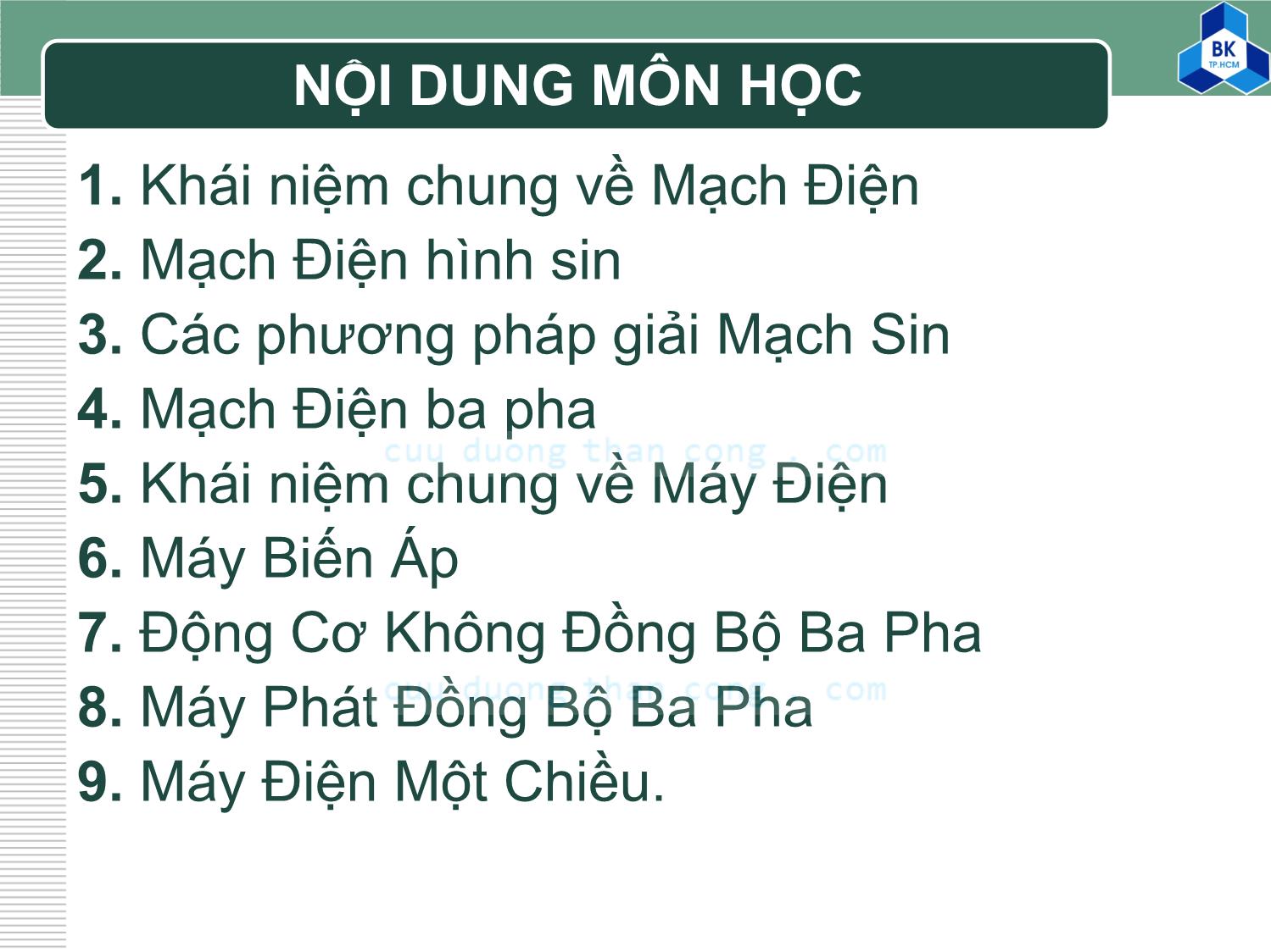 Bài giảng Kỹ thuật điện - Chương 1+2+3 trang 3