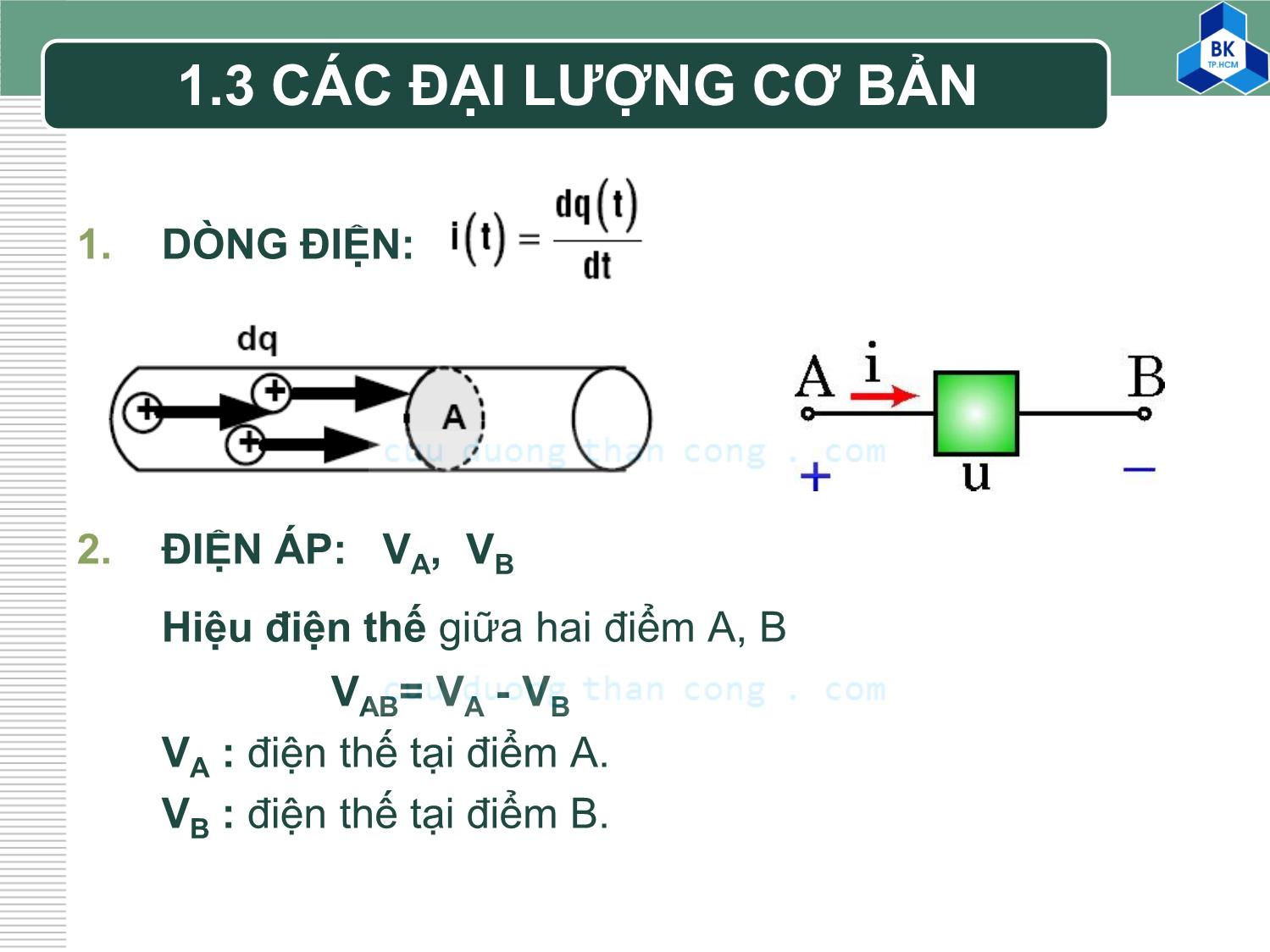 Bài giảng Kỹ thuật điện - Chương 1+2+3 trang 6