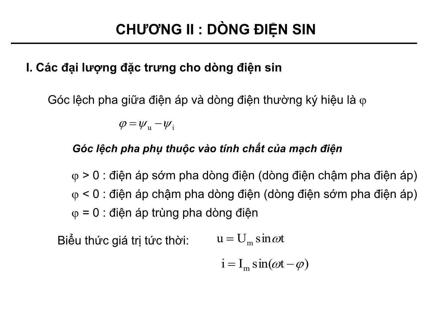 Bài giảng Kỹ thuật điện - Chương 2: Dòng điện sin trang 4