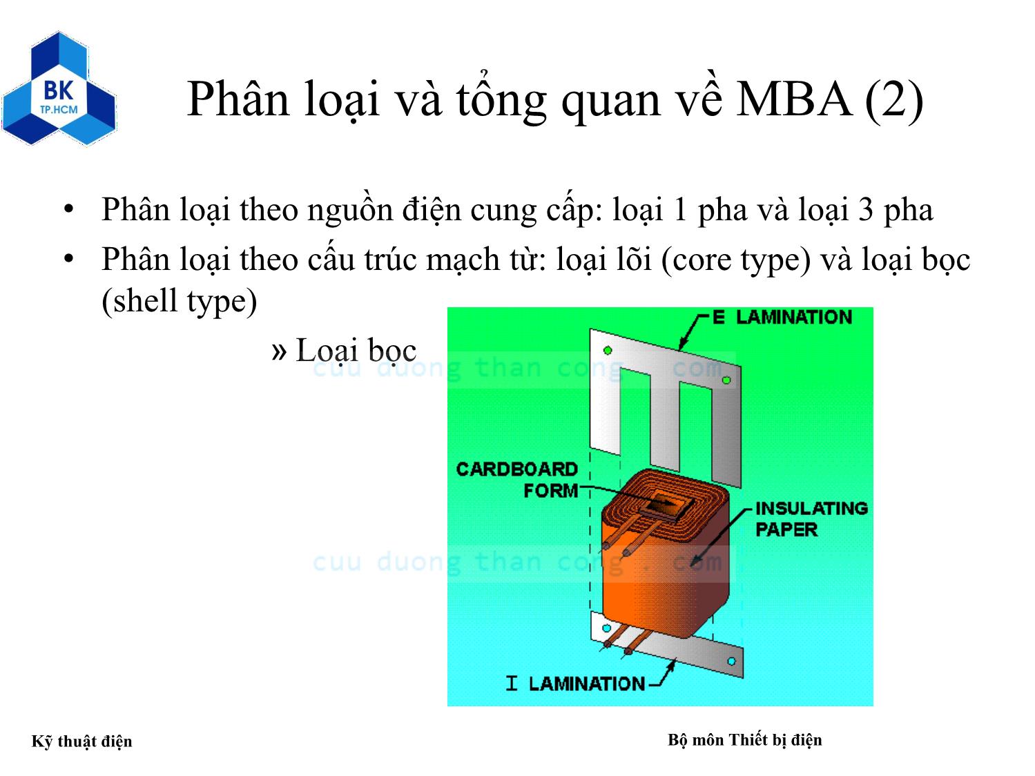 Bài giảng Kỹ thuật điện - Chương 4: Máy biến áp trang 3