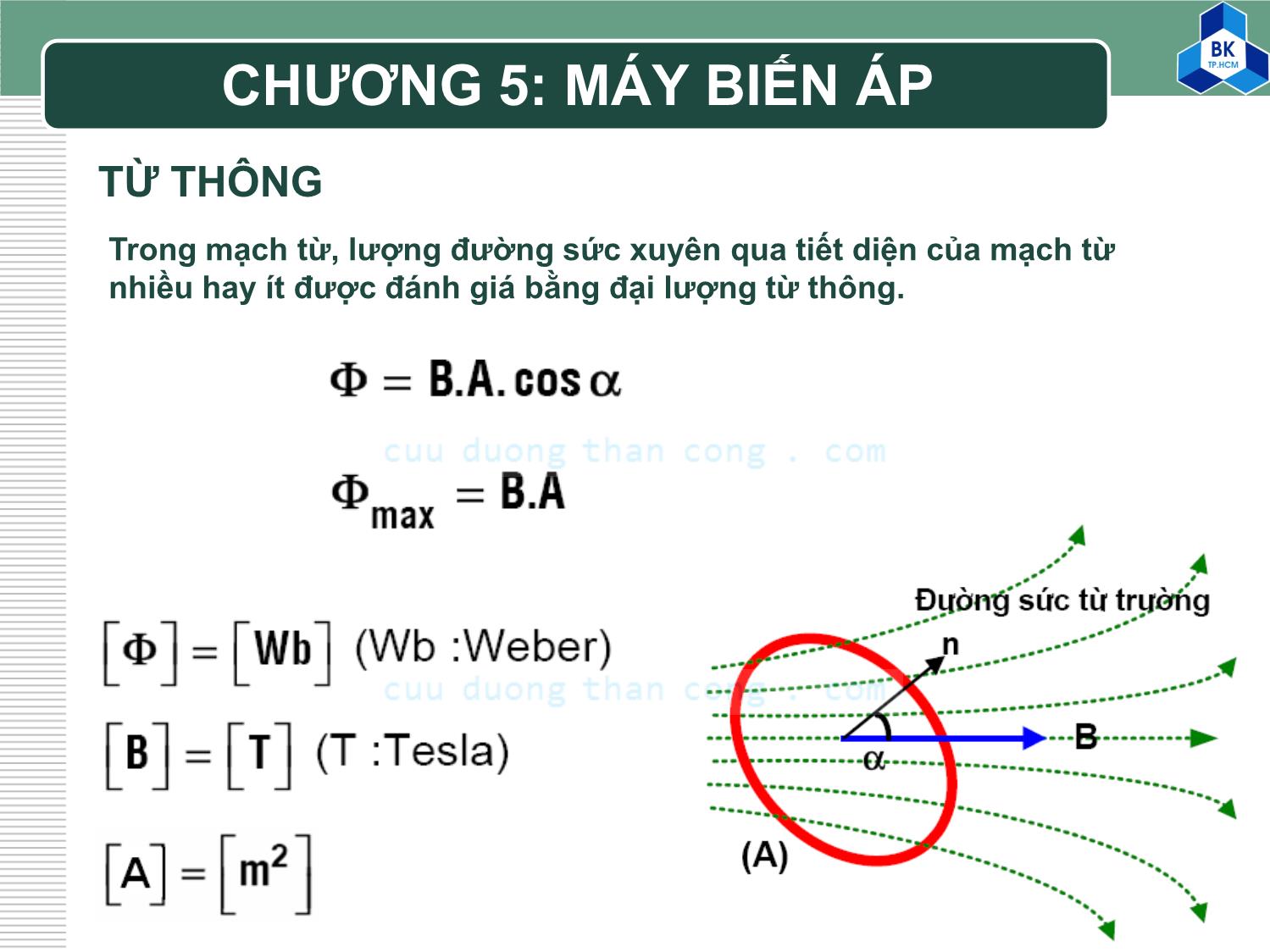 Bài giảng Kỹ thuật điện - Chương 5: Máy biến áp trang 8