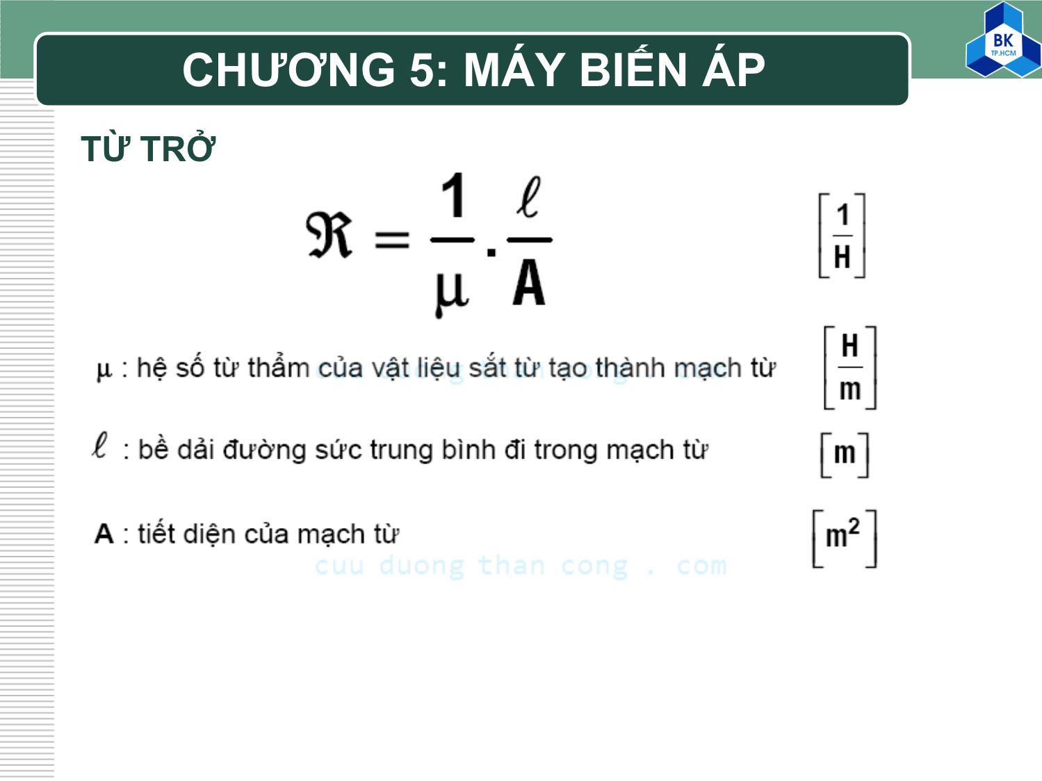 Bài giảng Kỹ thuật điện - Chương 5: Máy biến áp trang 9