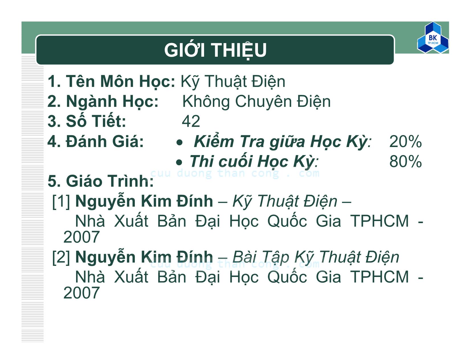 Bài giảng Kỹ thuật điện - Chương 7: Máy điện đồng bộ trang 2