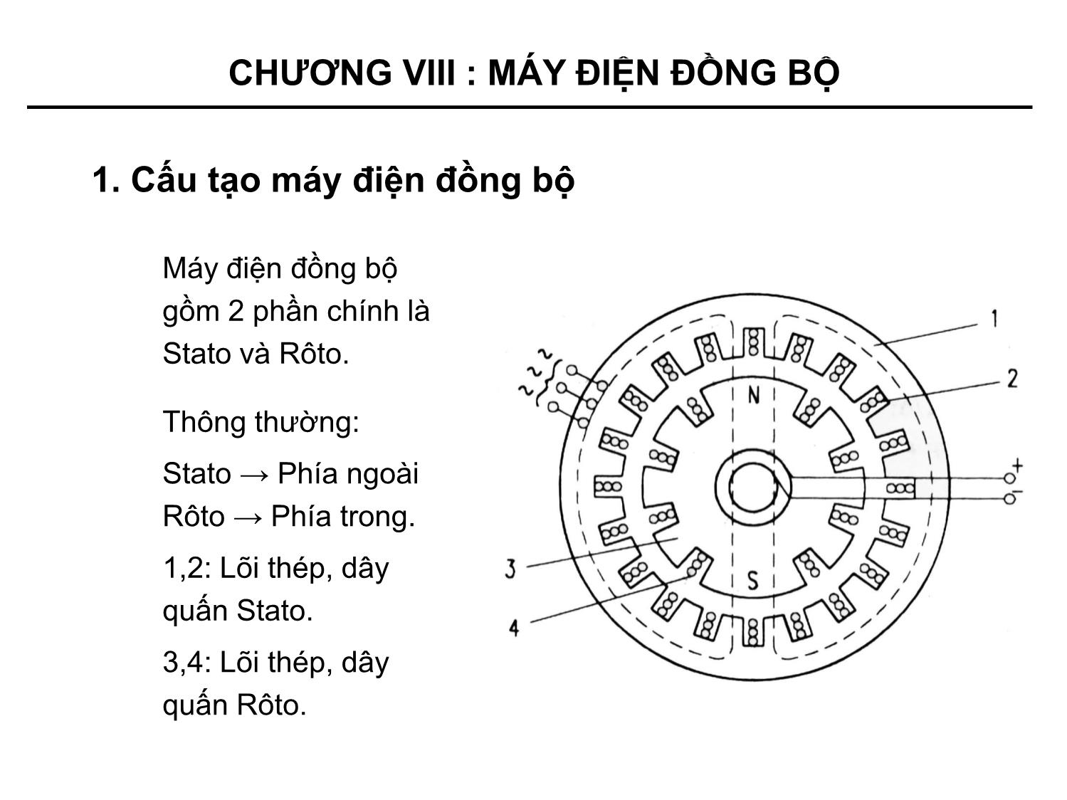 Bài giảng Kỹ thuật điện - Chương 8: Máy điện đồng bộ trang 3