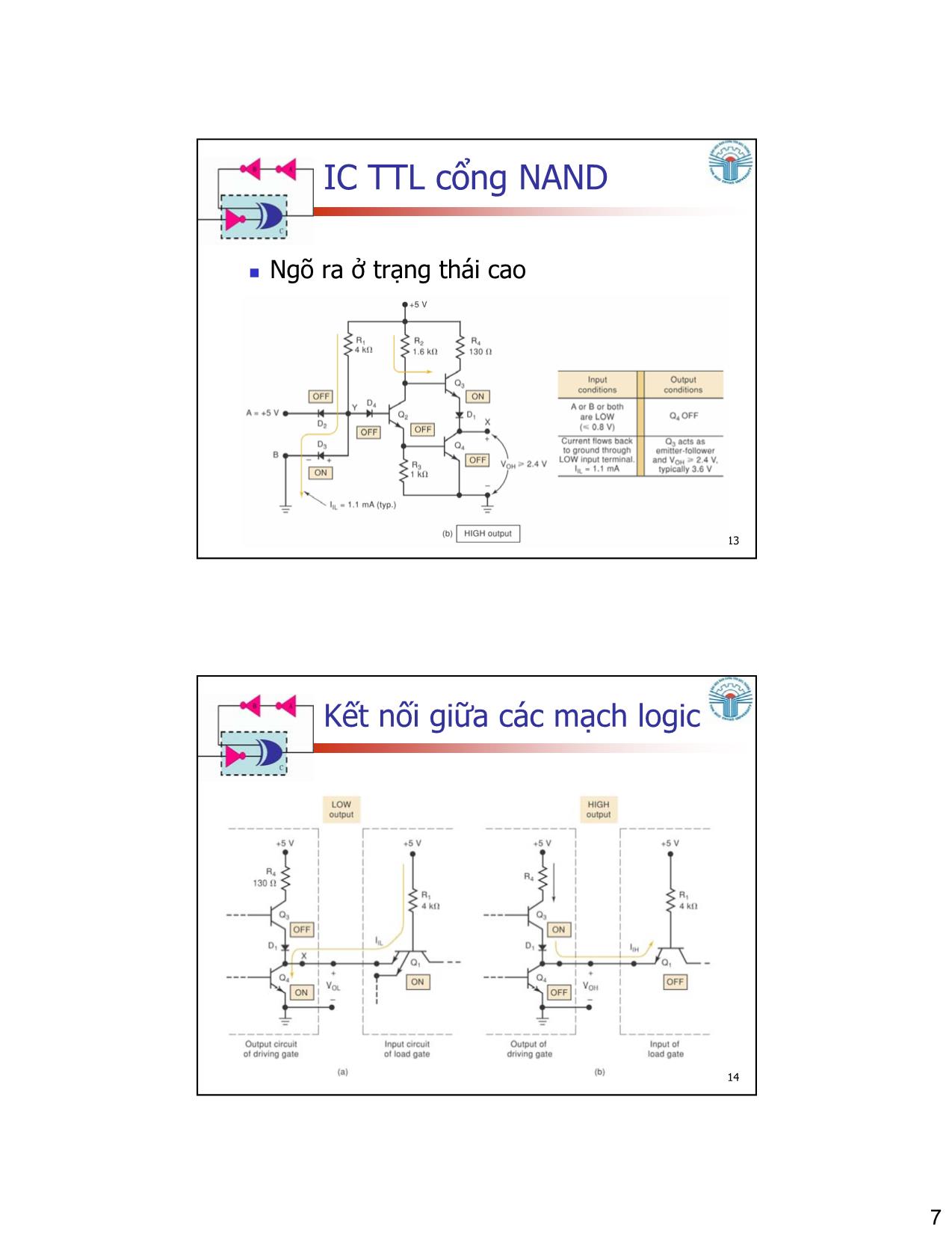 Bài giảng Kỹ thuật số - Chương 8: Đặc điểm của IC số - Đặng Ngọc Khoa trang 7