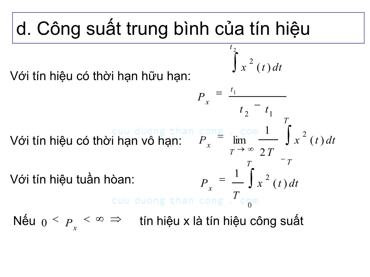 Bài giảng Lý thuyết tín hiệu - Chương 2, Phần 1: Tín hiệu xác định - Võ Thị Thu Sương trang 6