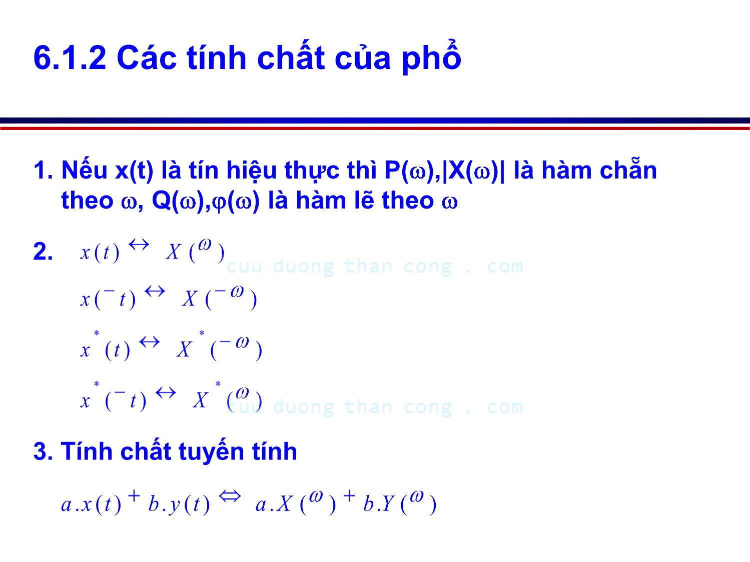 Bài giảng Lý thuyết tín hiệu - Chương 2, Phần 4: Tín hiệu xác định - Võ Thị Thu Sương trang 6