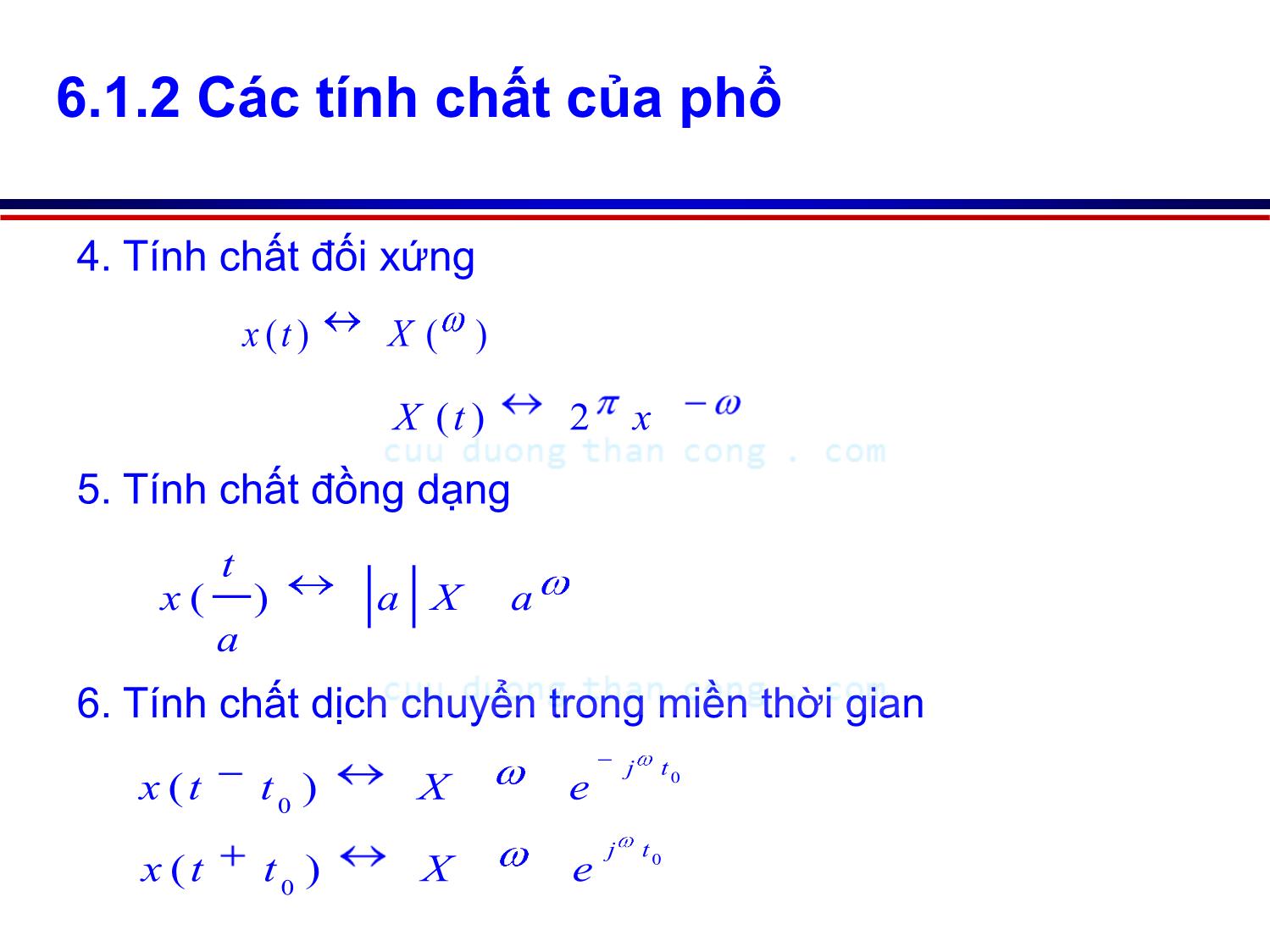 Bài giảng Lý thuyết tín hiệu - Chương 2, Phần 4: Tín hiệu xác định - Võ Thị Thu Sương trang 7