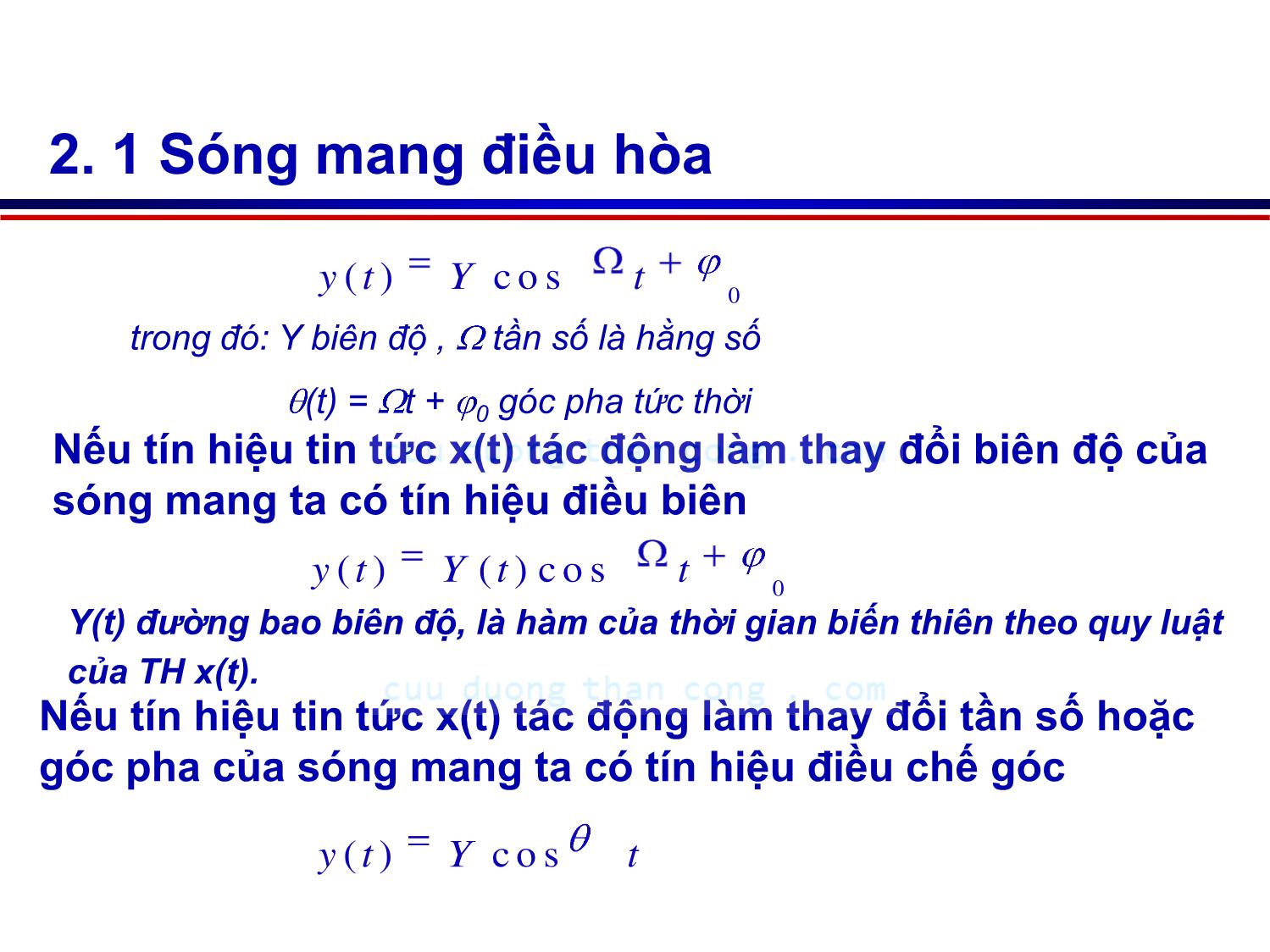 Bài giảng Lý thuyết tín hiệu - Chương 4: Tín hiệu điều chế - Võ Thị Thu Sương trang 10