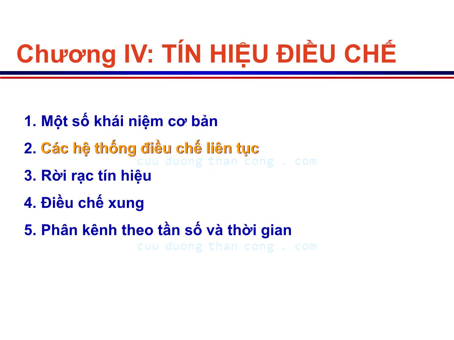 Bài giảng Lý thuyết tín hiệu - Chương 4: Tín hiệu điều chế - Võ Thị Thu Sương trang 8