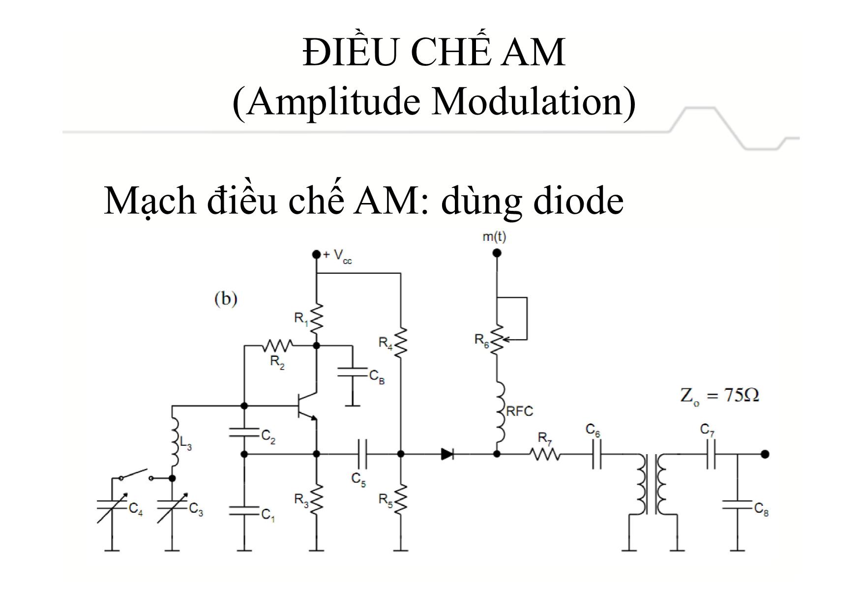 Bài giảng Mạch điện tử và BTL IC - Chương 3, Phần 2: Điều chế và giải điều chế tương tự trang 7