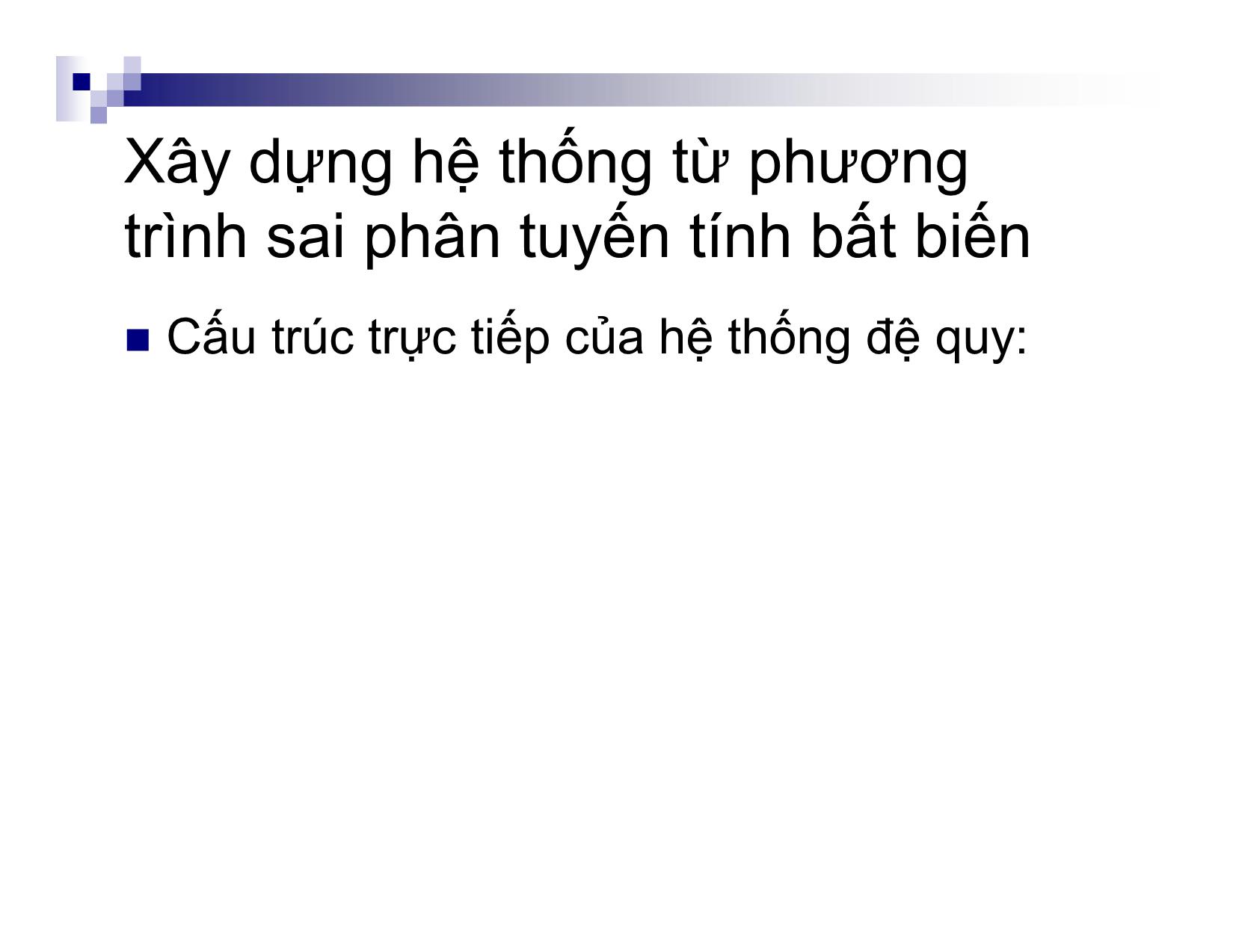 Bài giảng môn Xử lý tín hiệu số - Chương 3: Hệ thống tuyến tính bất biến rời rạc trang 10