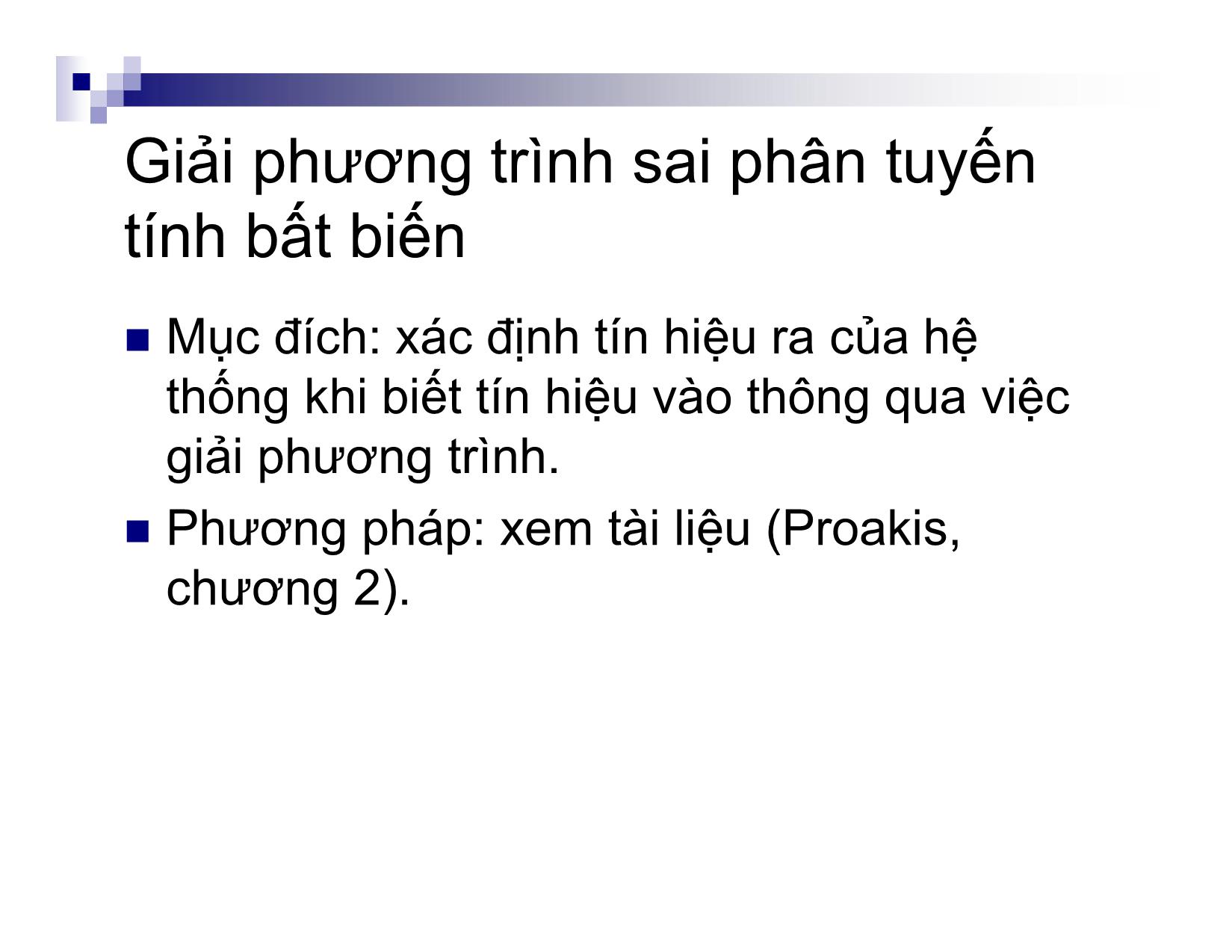 Bài giảng môn Xử lý tín hiệu số - Chương 3: Hệ thống tuyến tính bất biến rời rạc trang 4