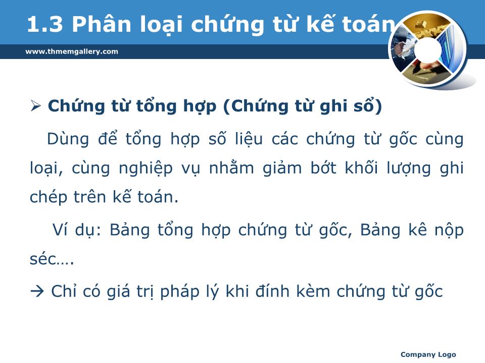 Bài giảng Nguyên lý kế toán - Chương 4: Chứng từ kế toán và kiểm kê trang 10