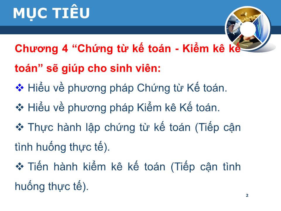 Bài giảng Nguyên lý kế toán - Chương 4: Chứng từ kế toán và kiểm kê trang 2