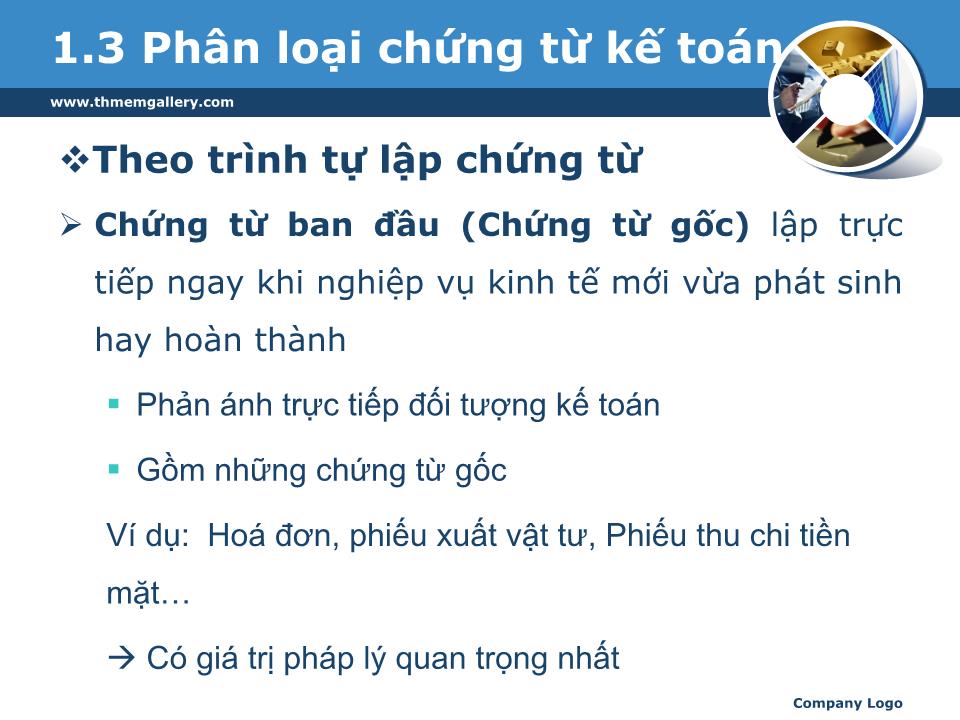 Bài giảng Nguyên lý kế toán - Chương 4: Chứng từ kế toán và kiểm kê trang 9