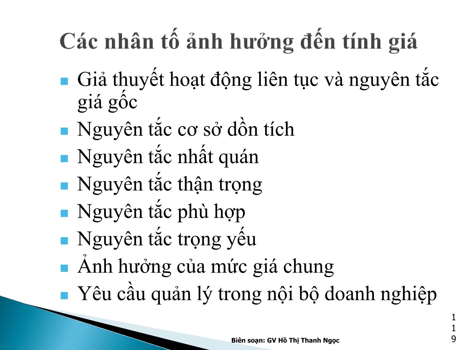 Bài giảng Nguyên lý kế toán - Chương 4: Phương pháp Tính giá - Hồ Thị Thanh Ngọc trang 6