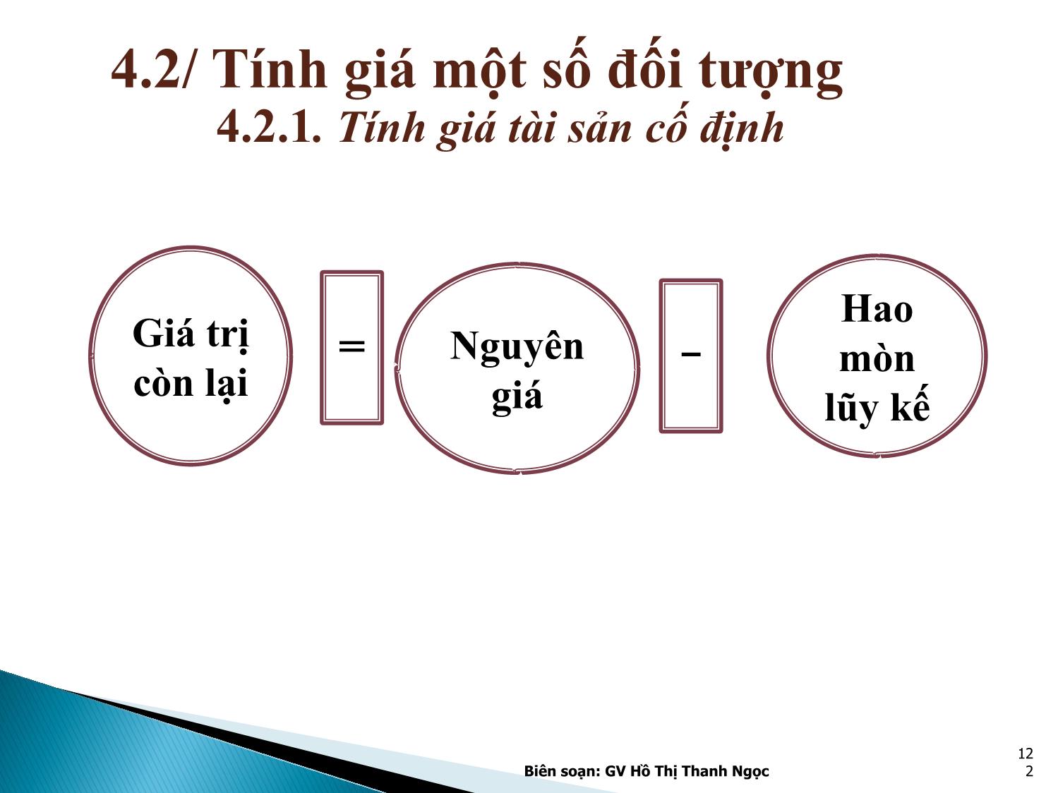 Bài giảng Nguyên lý kế toán - Chương 4: Phương pháp Tính giá - Hồ Thị Thanh Ngọc trang 9