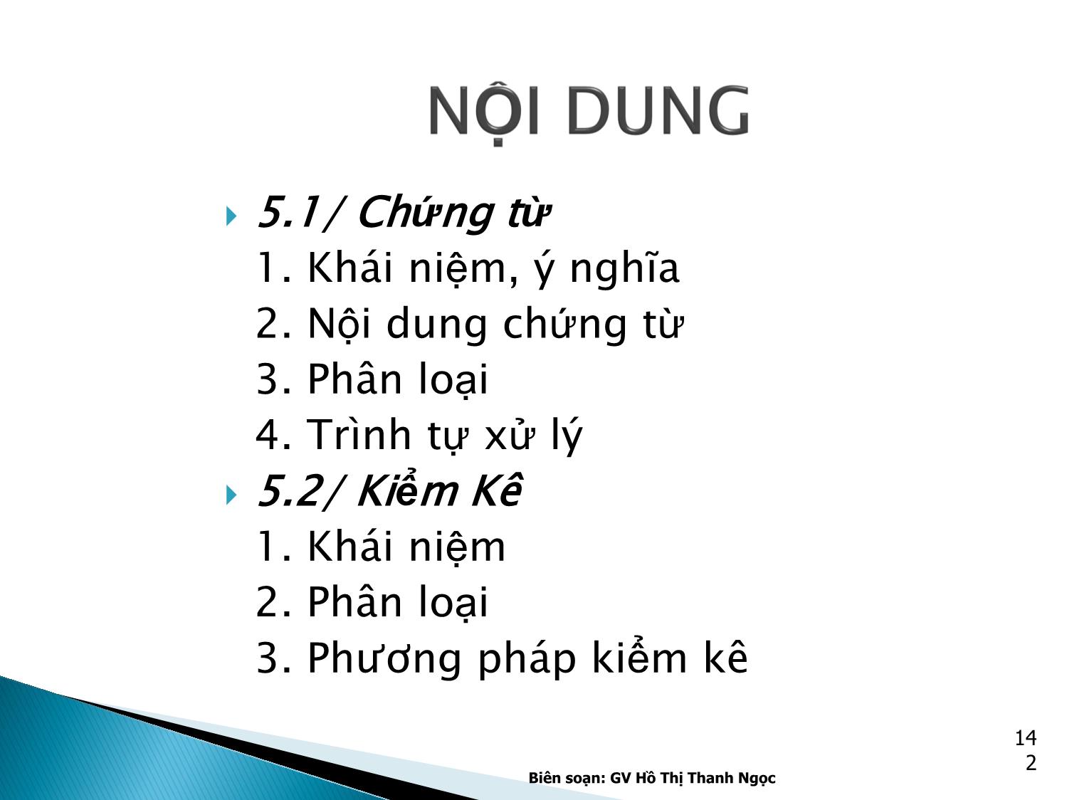 Bài giảng Nguyên lý kế toán - Chương 5: Chứng từ & Kiểm kê - Hồ Thị Thanh Ngọc trang 2