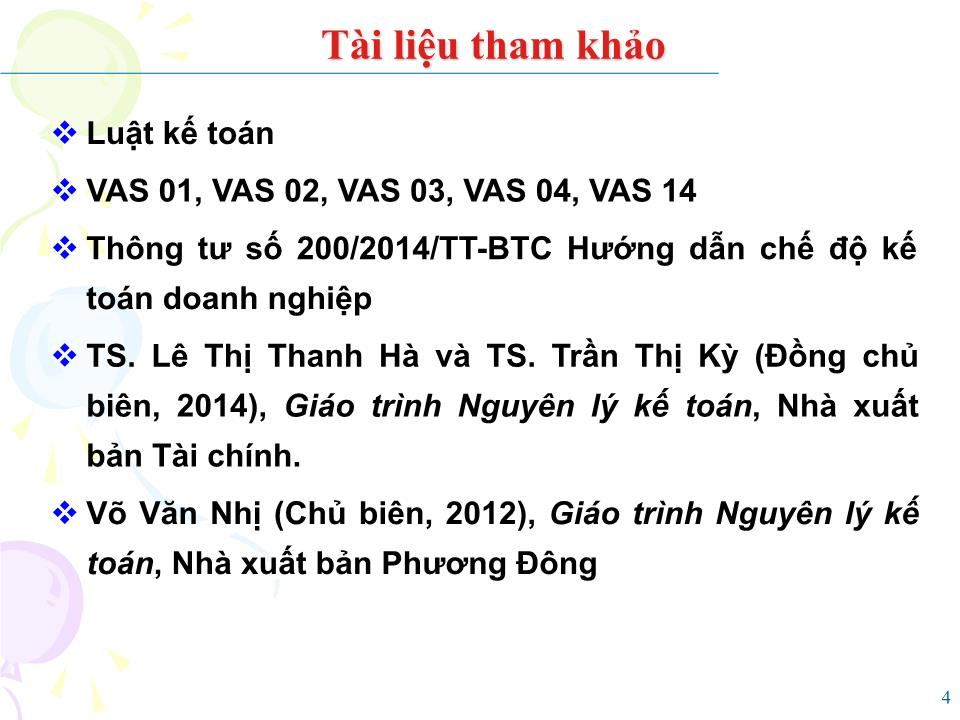 Bài giảng Nguyên lý kế toán - Chương 5: Tính giá các đối tượng kế toán trang 4